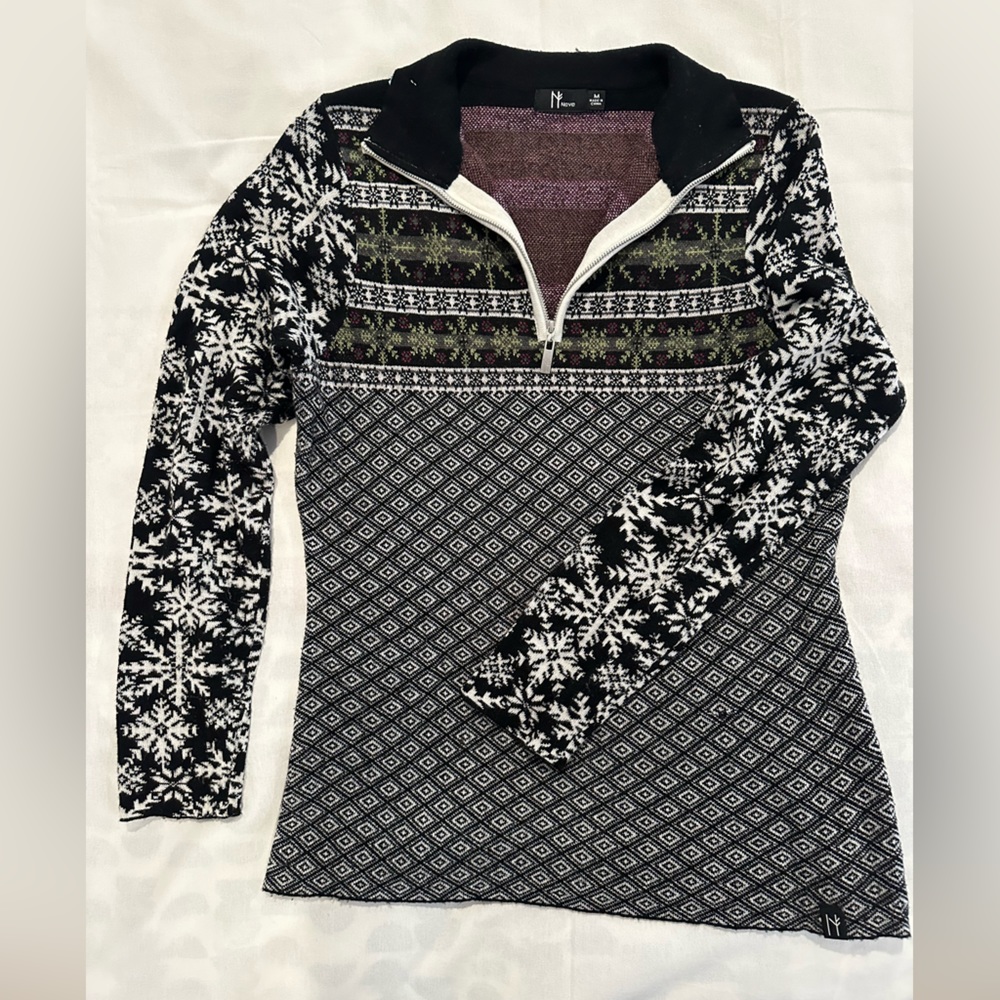 Neve Merino Wool Women’s Julia 1/4 zip sweater